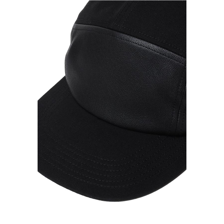 PARAFFIN DUCK & GOAT SKIN JET CAP - BLACK (MYYY261002) Kijima Takayuki(キジマタカユキ) |  | 03