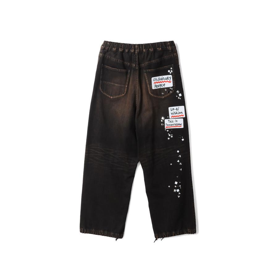 DENIM JEANS w STICKER / BLACK (A16PT025) MIHARA YASUHIRO(ミハラ ヤスヒロ) |  | 01