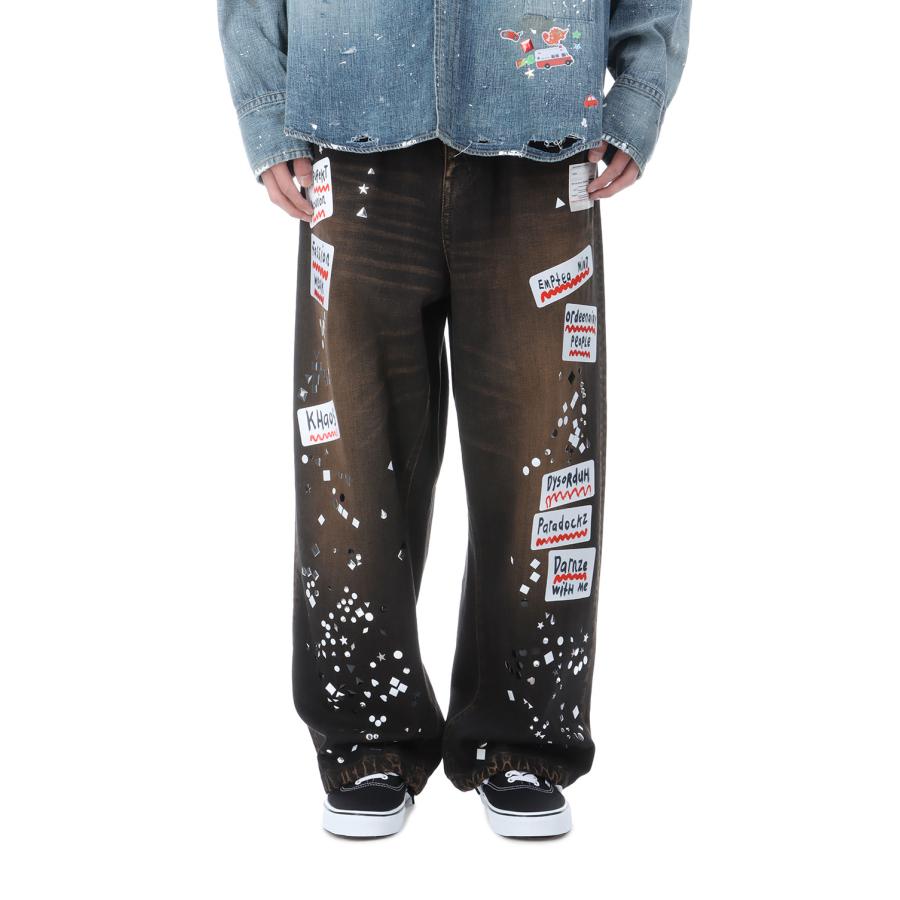 DENIM JEANS w STICKER / BLACK (A16PT025) MIHARA YASUHIRO(ミハラ ヤスヒロ) |  | 02
