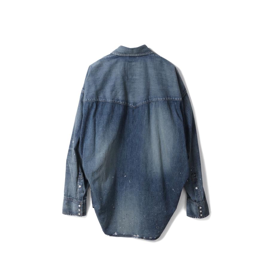 DENIM SHIRTS w STICKER / INDIGO (J16SH125) MIHARA YASUHIRO(ミハラ ヤスヒロ) |  | 01
