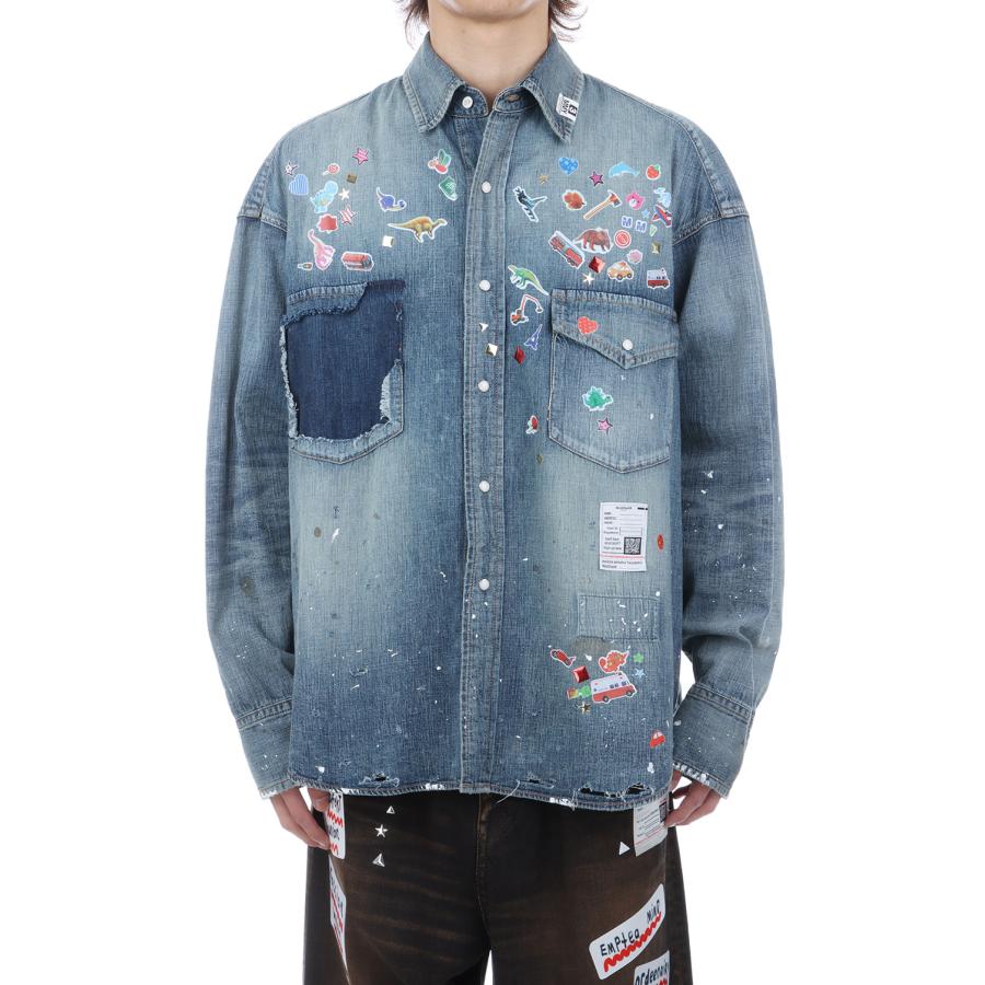 DENIM SHIRTS w STICKER / INDIGO (J16SH125) MIHARA YASUHIRO(ミハラ ヤスヒロ) |  | 02