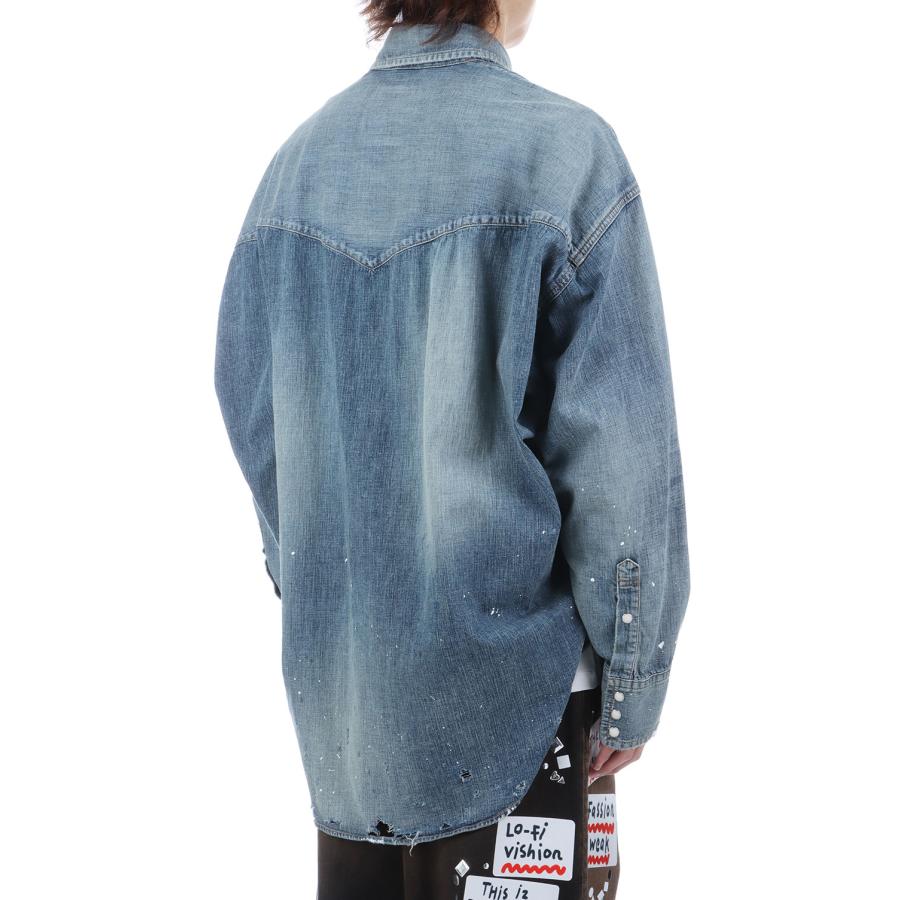 DENIM SHIRTS w STICKER / INDIGO (J16SH125) MIHARA YASUHIRO(ミハラ ヤスヒロ) |  | 04
