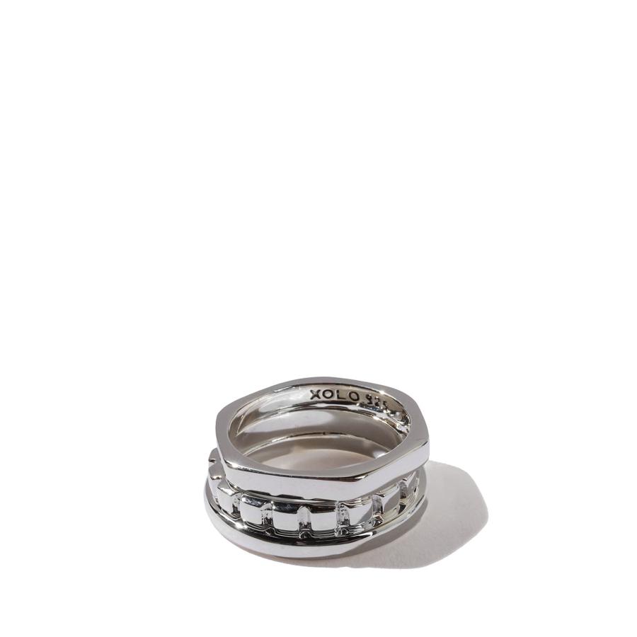 Triple with Cushion Ring / Silver (XOR095) XOLO JEWELRY(ショロ ジュエリー) | 