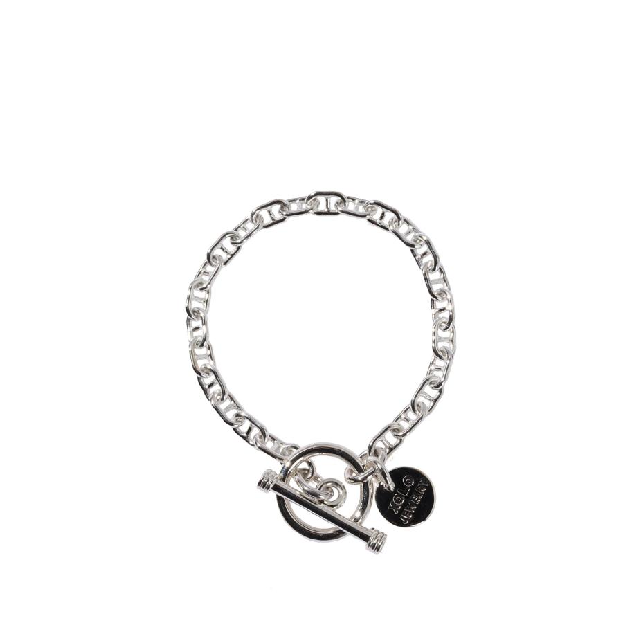 Solid Anchor Link Bracelet -4mm- / Silver (XOB107-17) XOLO JEWELRY(ショロ ジュエリー) | 