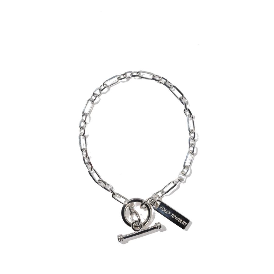 Mix Cut Link Bracelet -3mm- / Silver (XOB120-19) XOLO JEWELRY(ショロ ジュエリー) | 