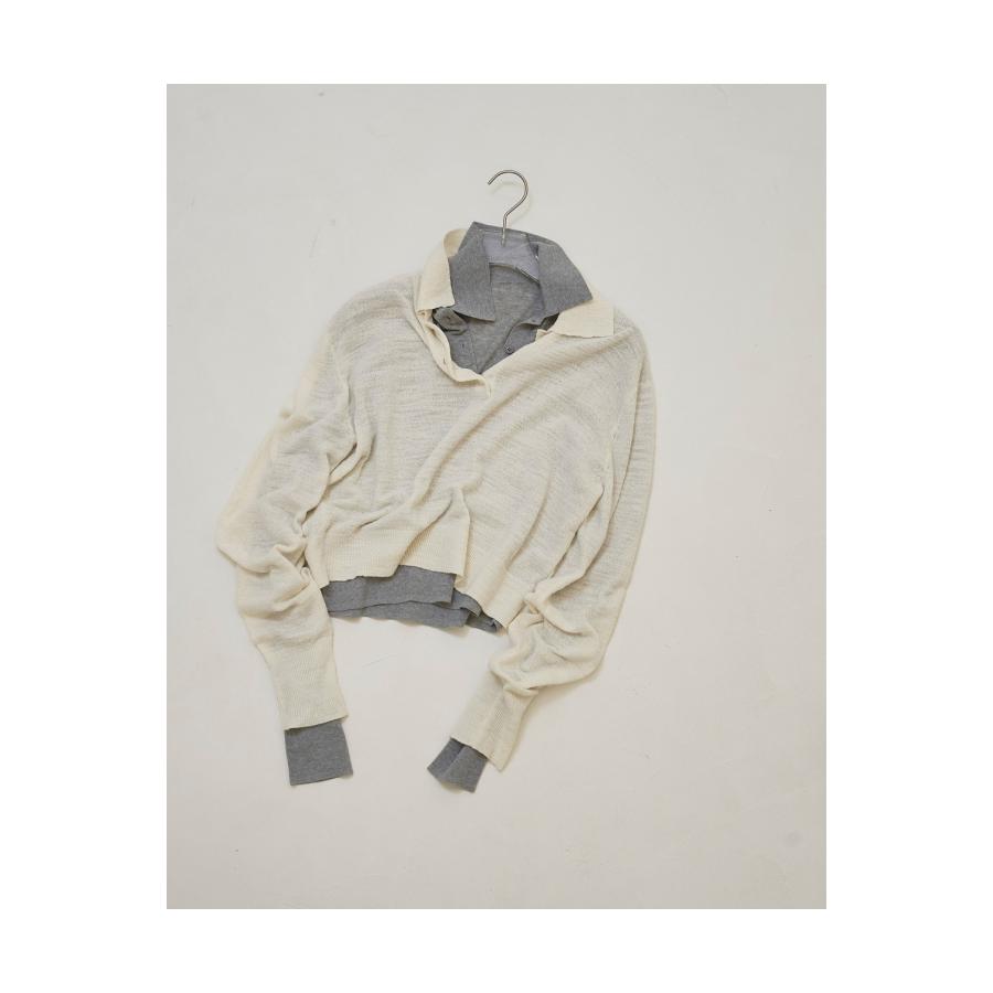 【SALE】Layered  Polo Knit - ECRU (12610508) Todayful(トゥデイフル) | TODAYFUL | 02