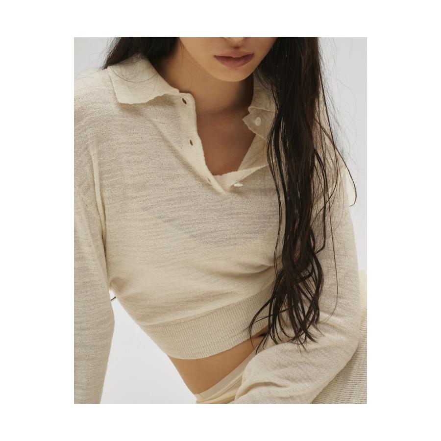 【SALE】Layered  Polo Knit - ECRU (12610508) Todayful(トゥデイフル) | TODAYFUL | 04