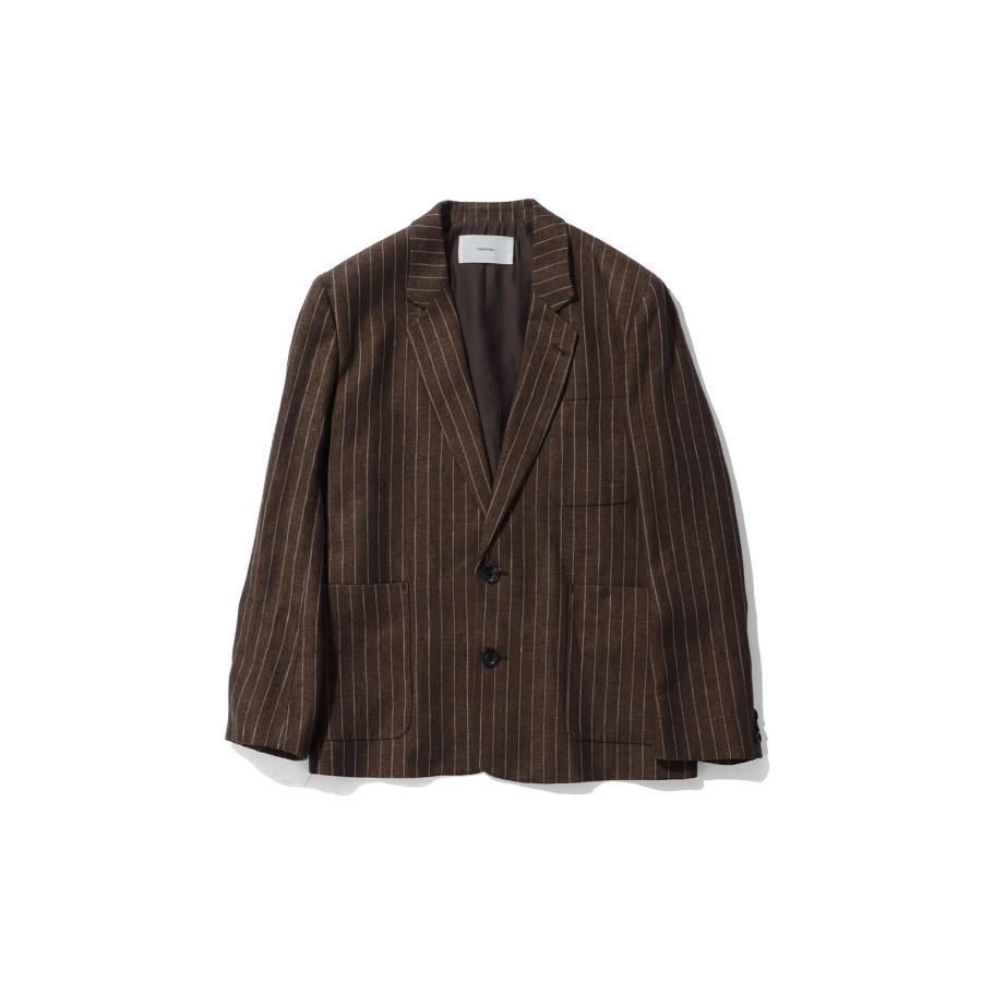 【SALE】Boyfriend Stripe Linen Jacket - BROWN (12610108) Todayful(トゥデイフル) | TODAYFUL