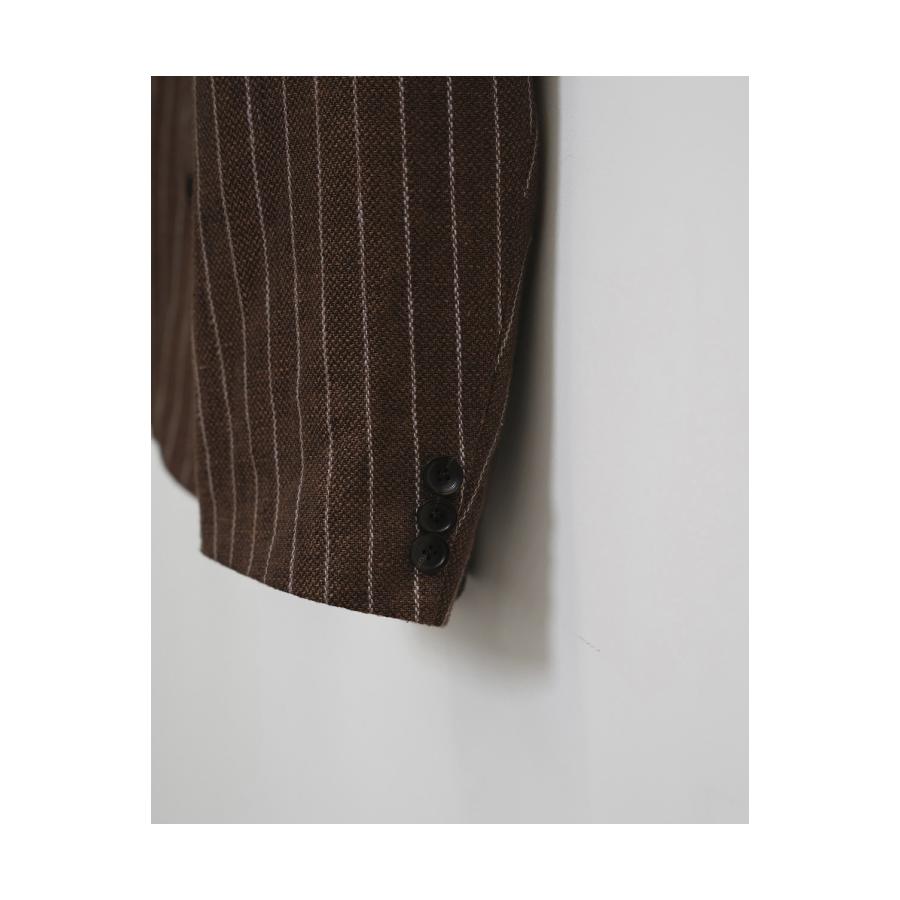 【SALE】Boyfriend Stripe Linen Jacket - BROWN (12610108) Todayful(トゥデイフル) | TODAYFUL | 03