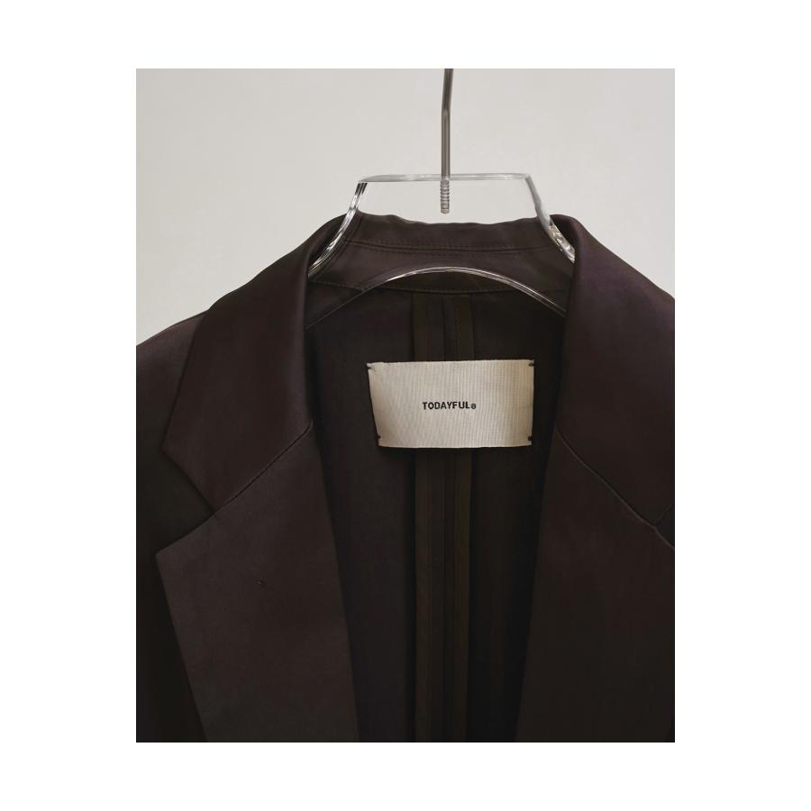 【SALE】Satin Over Jacket - DARK BROWN (12610103) Todayful(トゥデイフル) | TODAYFUL | 02