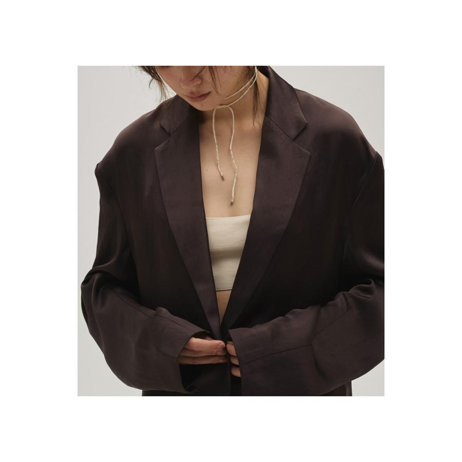 【SALE】Satin Over Jacket - DARK BROWN (12610103) Todayful(トゥデイフル) | TODAYFUL | 04