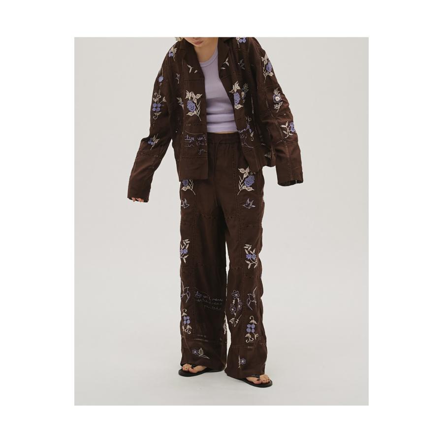 Embroidery Patchwork Shirts - BURGUNDY (12610428) Todayful(トゥデイフル) | TODAYFUL | 07