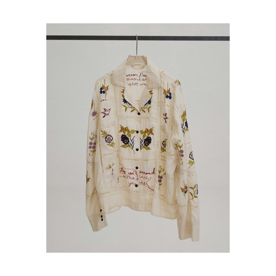 Embroidery Patchwork Shirts - ECRU (12610428) Todayful(トゥデイフル) | TODAYFUL | 01