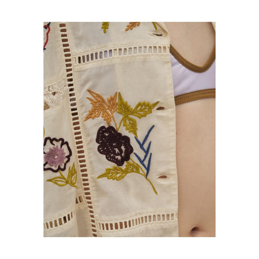 Embroidery Patchwork Shirts - ECRU (12610428) Todayful(トゥデイフル) | TODAYFUL | 04