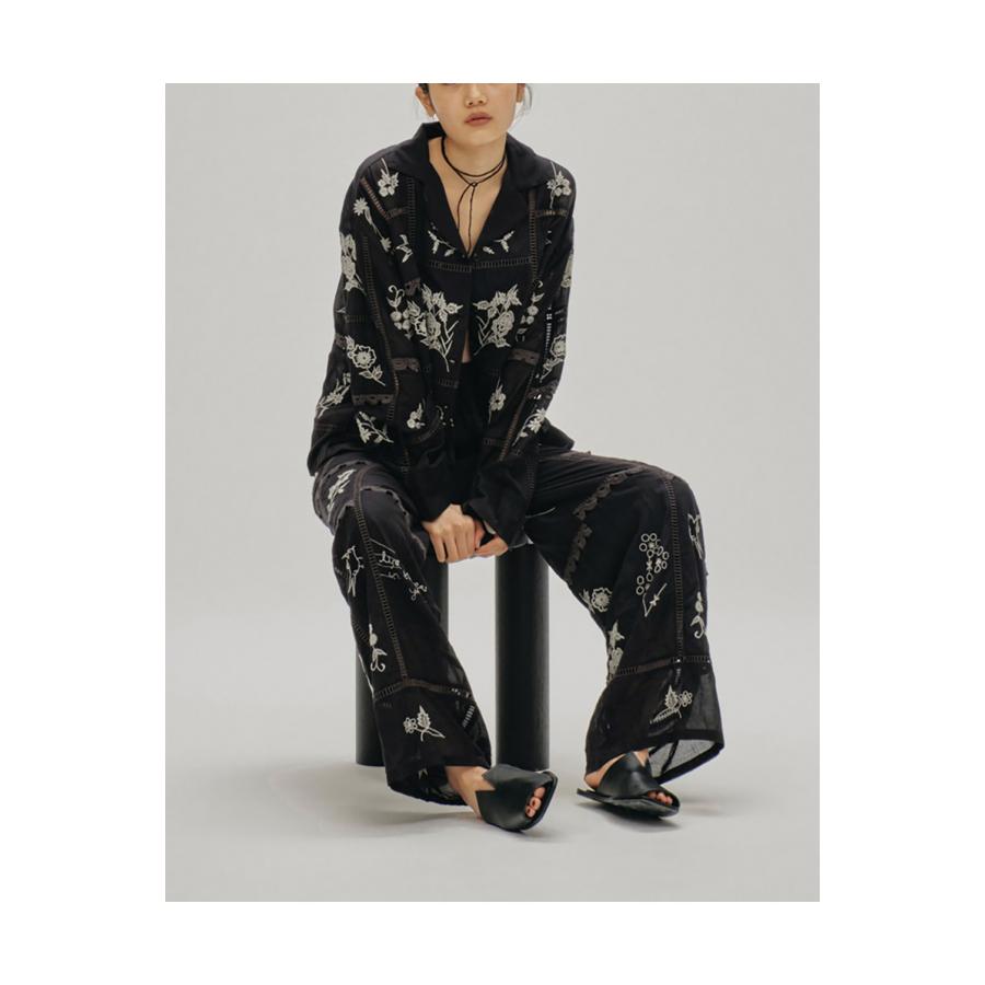 Embroidery Patchwork Trousers - BLACK (12610719) Todayful(トゥデイフル) | TODAYFUL | 03