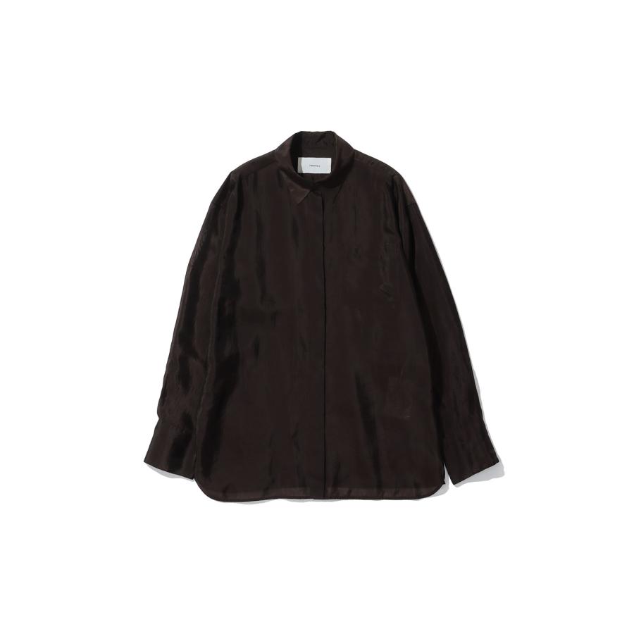 Chambray Silky Shirts - DARK BROWN (12610427) Todayful(トゥデイフル) | TODAYFUL