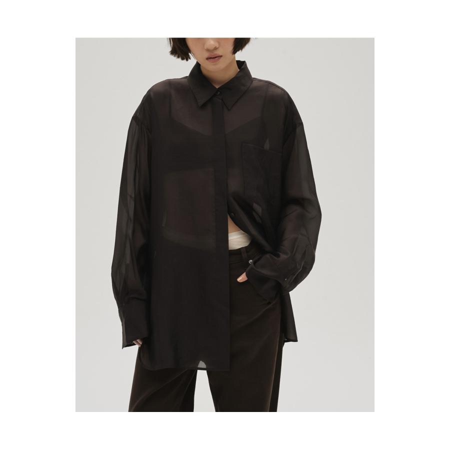 Chambray Silky Shirts - DARK BROWN (12610427) Todayful(トゥデイフル) | TODAYFUL | 02