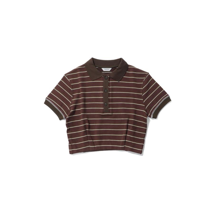 【SALE】Border Polo Tops - CHOCOLATE (12610606) Todayful(トゥデイフル) | TODAYFUL