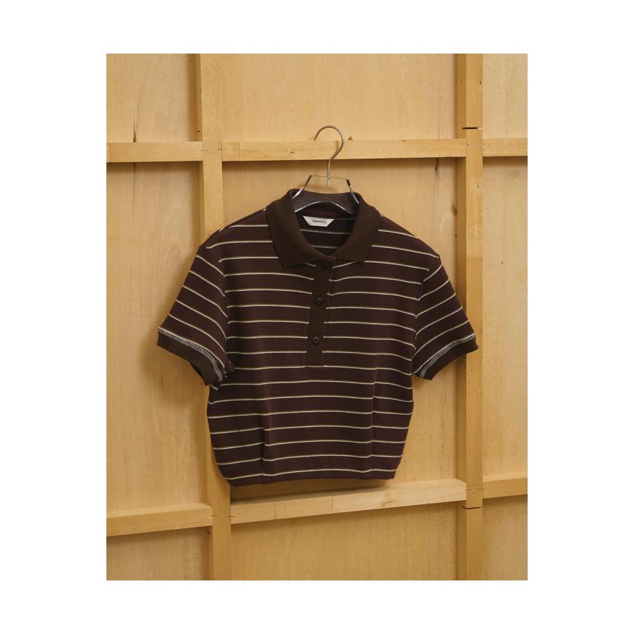 【SALE】Border Polo Tops - CHOCOLATE (12610606) Todayful(トゥデイフル) | TODAYFUL | 01