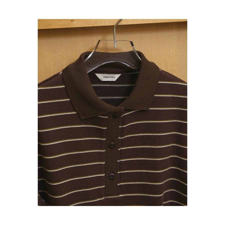 【SALE】Border Polo Tops - CHOCOLATE (12610606) Todayful(トゥデイフル) | TODAYFUL | 02