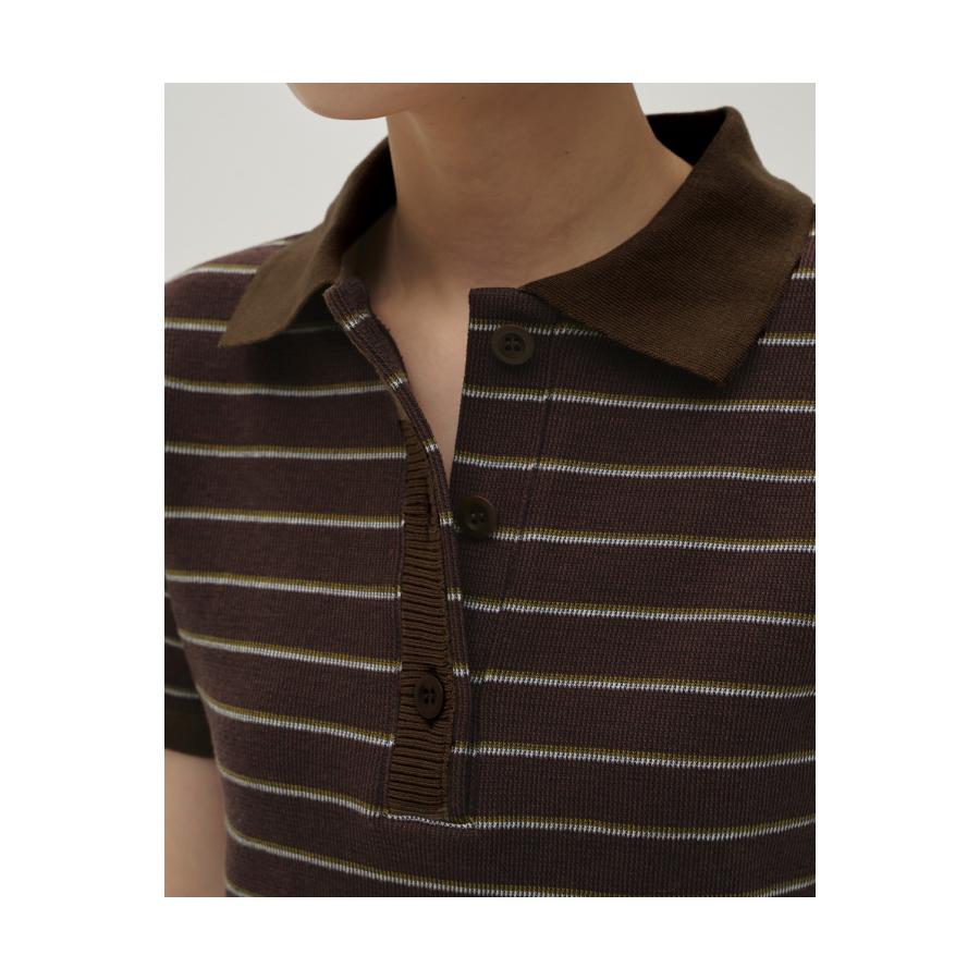 【SALE】Border Polo Tops - CHOCOLATE (12610606) Todayful(トゥデイフル) | TODAYFUL | 05