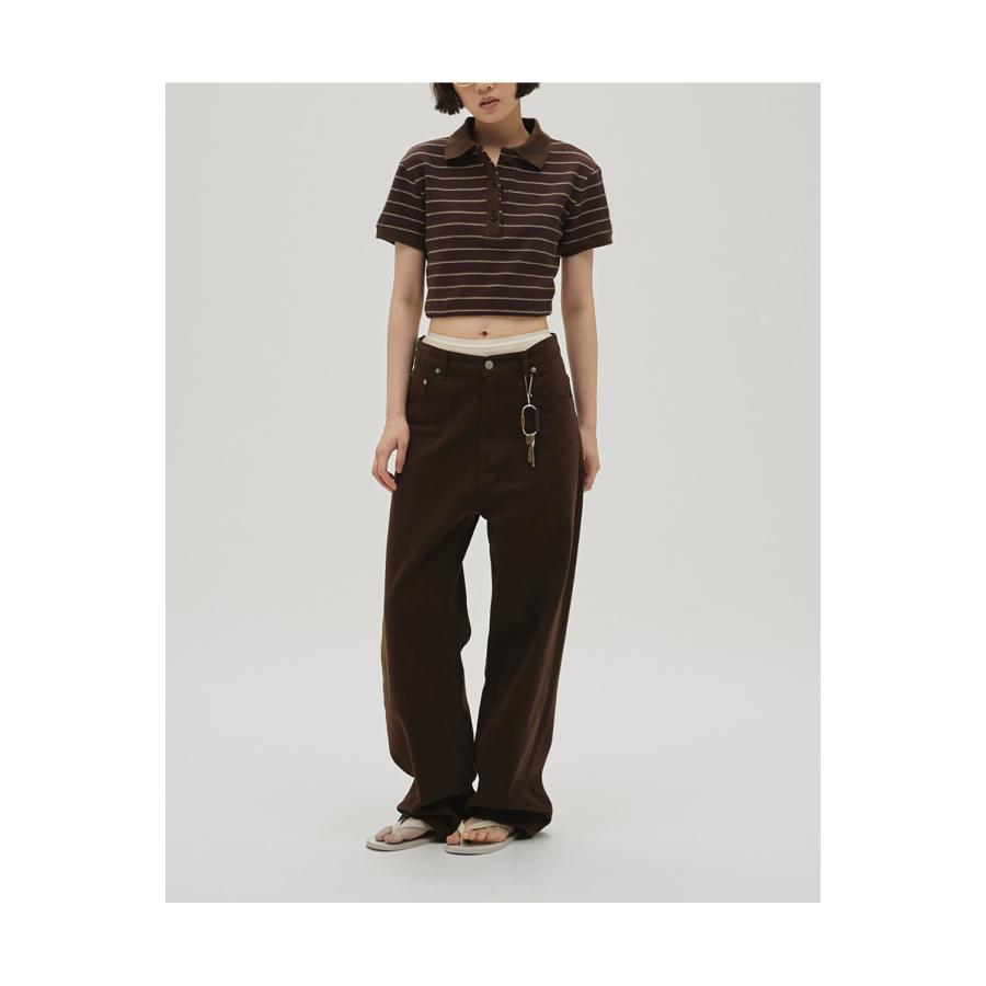 【SALE】Border Polo Tops - CHOCOLATE (12610606) Todayful(トゥデイフル) | TODAYFUL | 06