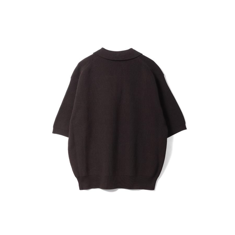 Cotton Rib Knit Skipper Shirt / ESPRESSO (KS26SKN04) Kaptain Sunshine(キャプテンサンシャイン) |  | 01