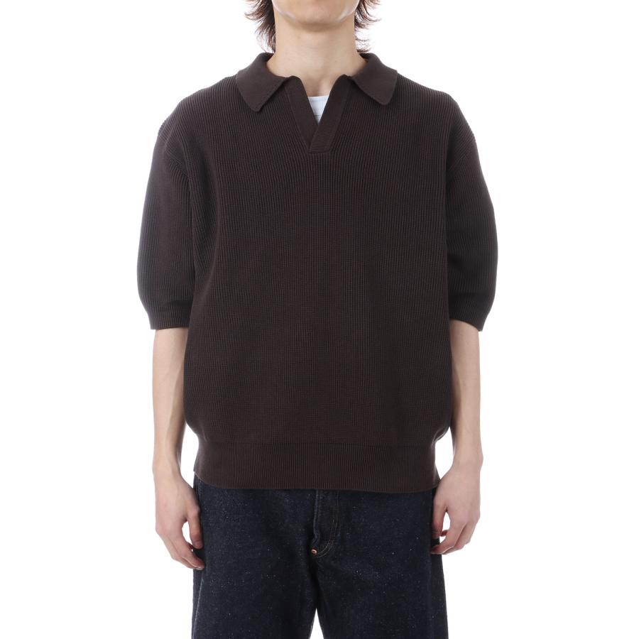 Cotton Rib Knit Skipper Shirt / ESPRESSO (KS26SKN04) Kaptain Sunshine(キャプテンサンシャイン) |  | 02