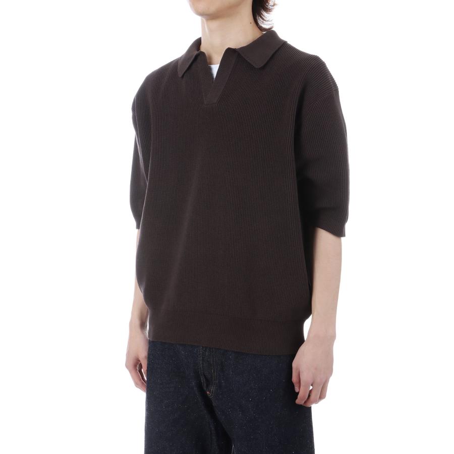 Cotton Rib Knit Skipper Shirt / ESPRESSO (KS26SKN04) Kaptain Sunshine(キャプテンサンシャイン) |  | 03