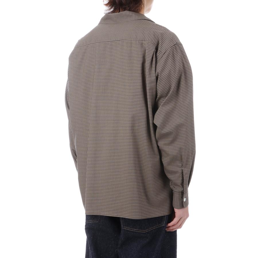 Summer Wool Open Collar Shirt / KHAKI PLAID (KS26SSH01) Kaptain Sunshine(キャプテンサンシャイン) |  | 04