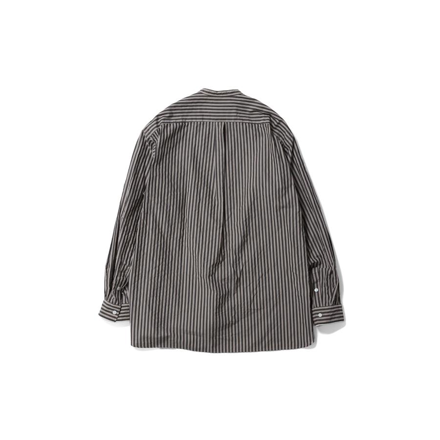 Bumpy Stripe Stand Collar Shirt / INK BLACK / ALMOND (KS26SSH06) Kaptain Sunshine(キャプテンサンシャイン) |  | 01