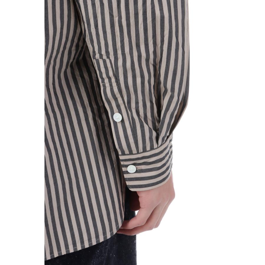 Bumpy Stripe Stand Collar Shirt / INK BLACK / ALMOND (KS26SSH06) Kaptain Sunshine(キャプテンサンシャイン) |  | 05