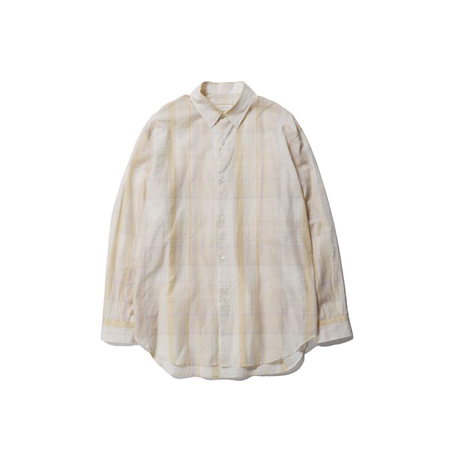 Gauze Plaid Plain Shirt / PASTEL PLAID (KS26SSH14) Kaptain Sunshine(キャプテンサンシャイン) | 