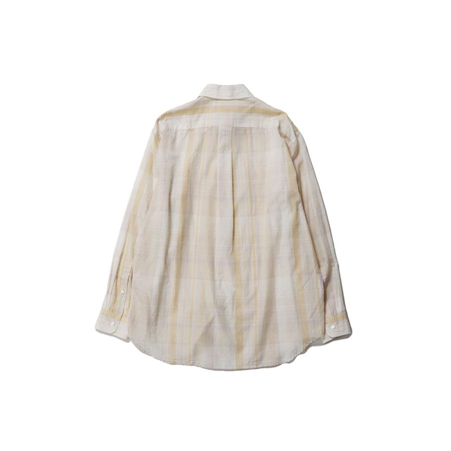 Gauze Plaid Plain Shirt / PASTEL PLAID (KS26SSH14) Kaptain Sunshine(キャプテンサンシャイン) |  | 01