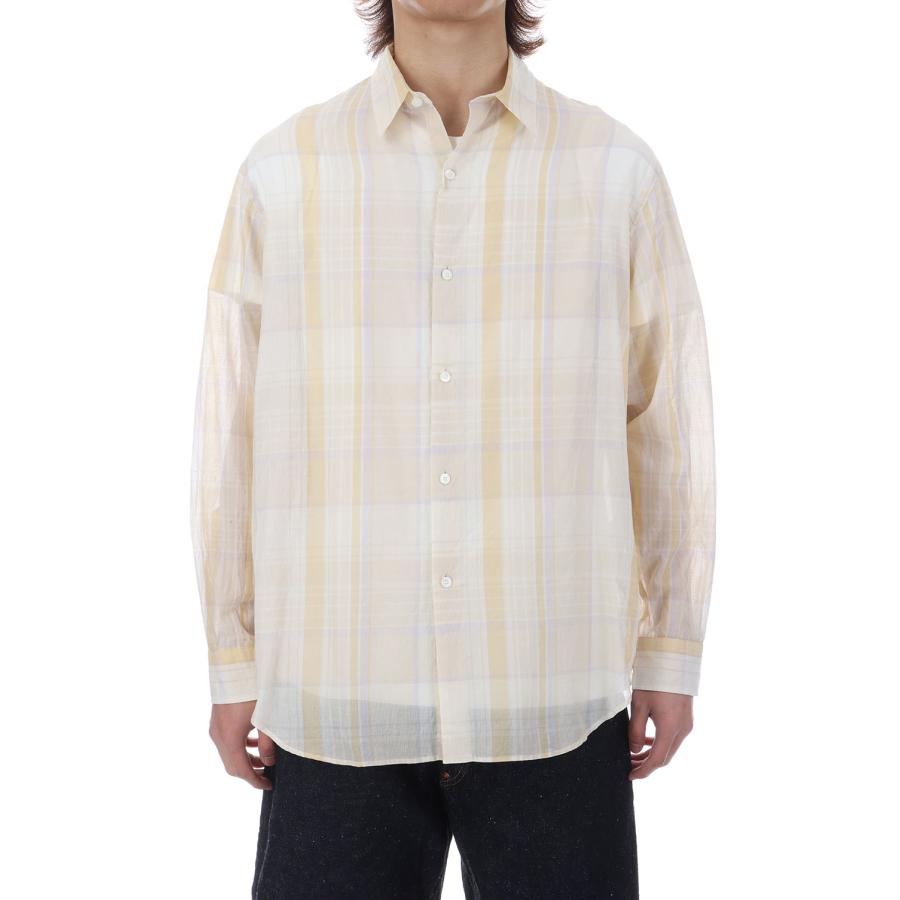 Gauze Plaid Plain Shirt / PASTEL PLAID (KS26SSH14) Kaptain Sunshine(キャプテンサンシャイン) |  | 02