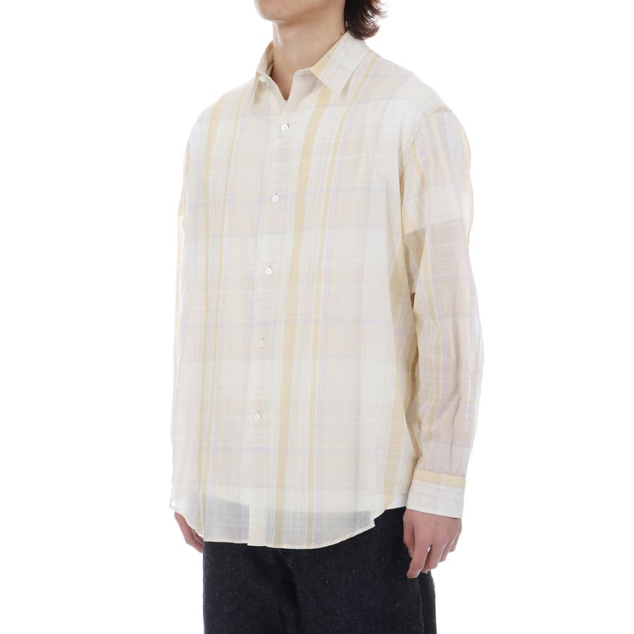 Gauze Plaid Plain Shirt / PASTEL PLAID (KS26SSH14) Kaptain Sunshine(キャプテンサンシャイン) |  | 03