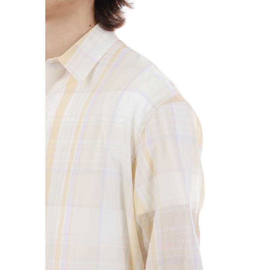 Gauze Plaid Plain Shirt / PASTEL PLAID (KS26SSH14) Kaptain Sunshine(キャプテンサンシャイン) |  | 05