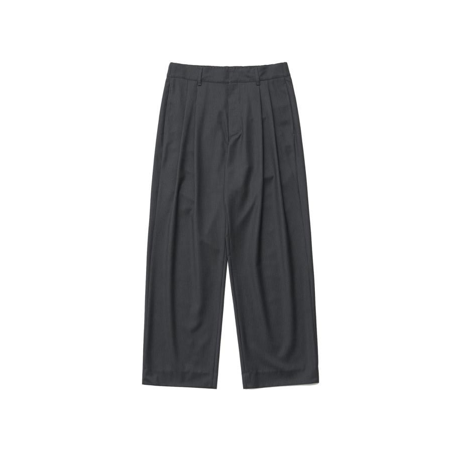 Narrow Stripe Tapered Slacks / HEATHER CHARCOAL (AOFSPT017) ANOTHER OFFICE(アナザー・オフィス) | 