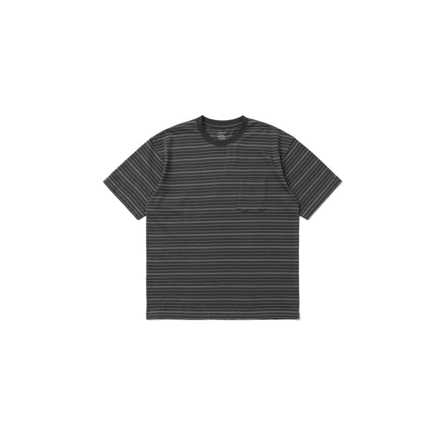 Ordinary Multi Stripe Pocket TEE / FADED BLACK (AOFSTS016) ANOTHER OFFICE(アナザー・オフィス) | 