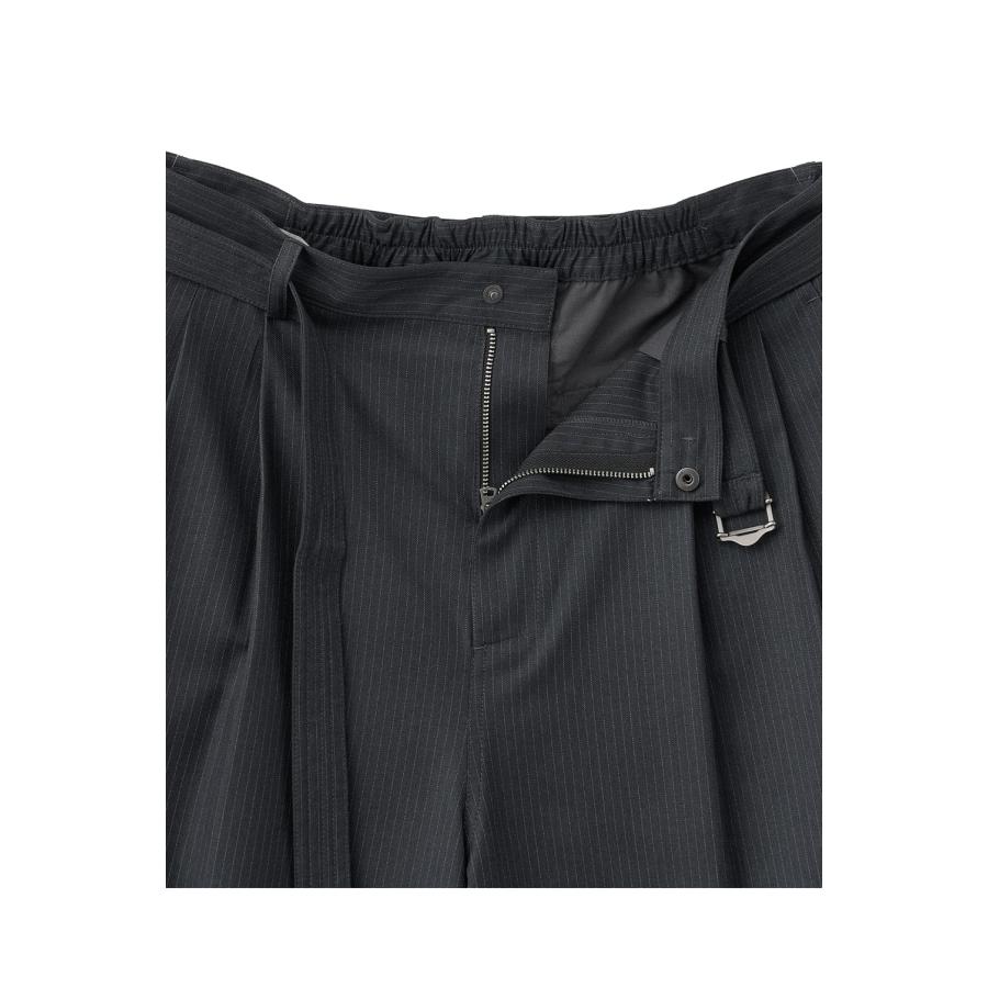 Hemingway Stripe Bermuda Pants / HEATHER CHARCOAL (AOGSPT013) ANOTHER OFFICE(アナザー・オフィス) |  | 02
