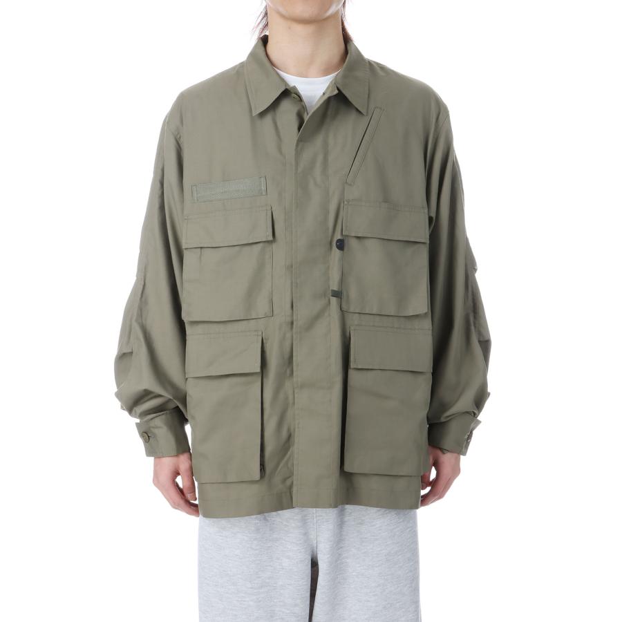 TECH MULTI FISHING POCKET MIL BDU SHIRT L/S - SAGE GRAY (BE-83026) DAIWA PIER39(ダイワ ピア39) | DAIWA PIER39
