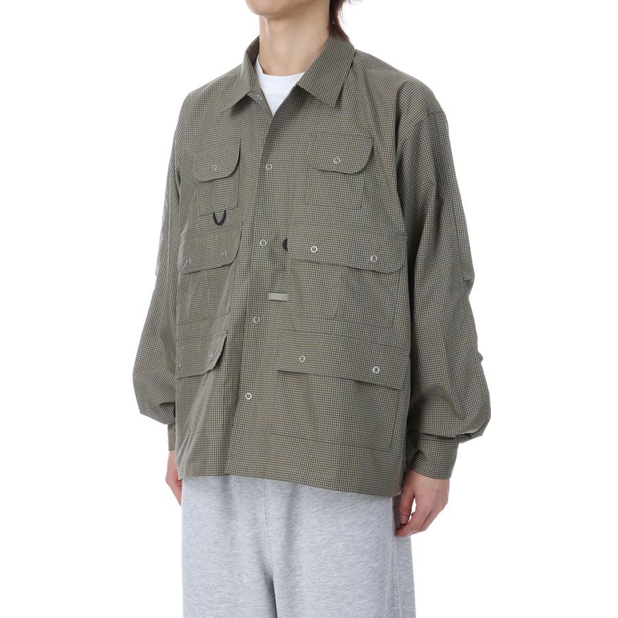 TECH MULTI FISHING POCKET SHIRT L/S - SAGE GRAY (BE-85026) DAIWA PIER39(ダイワ ピア39) | DAIWA PIER39 | 01