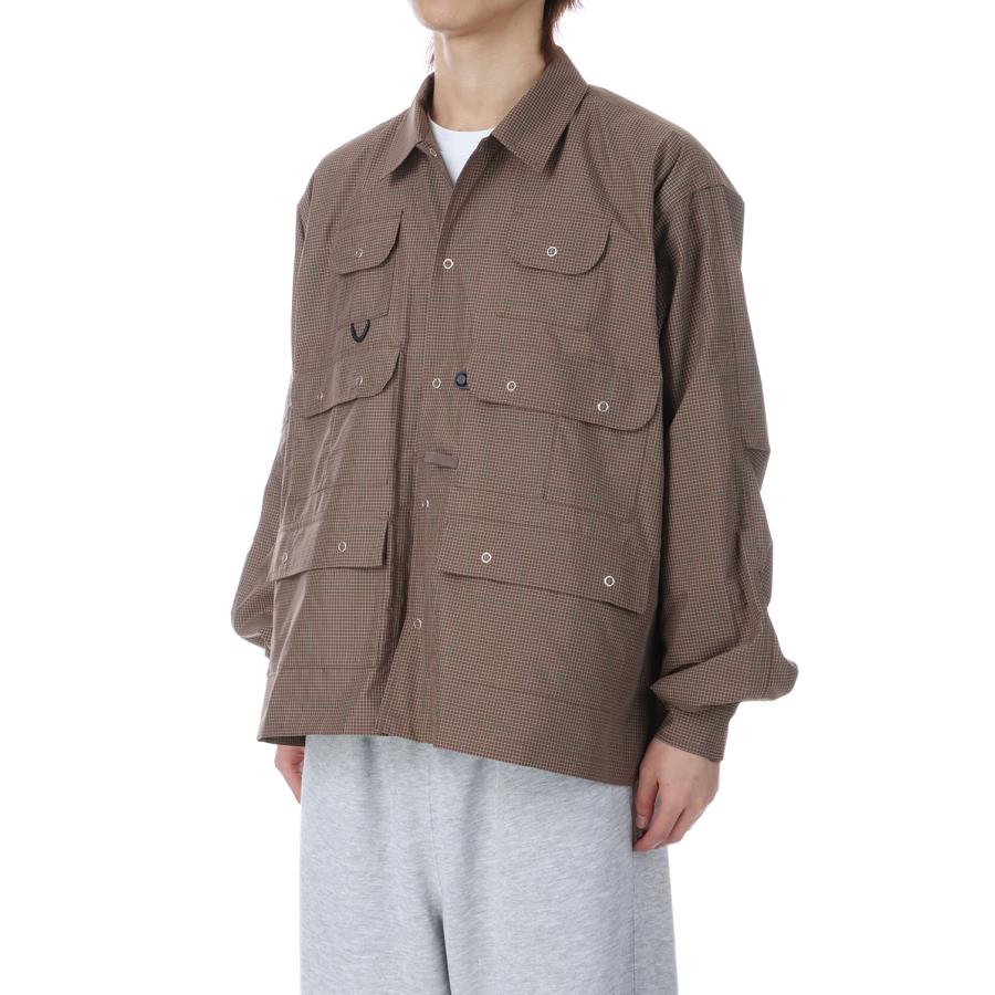 TECH MULTI FISHING POCKET SHIRT L/S - BROWN GRAY (BE-85026) DAIWA PIER39(ダイワ ピア39) | DAIWA PIER39 | 01
