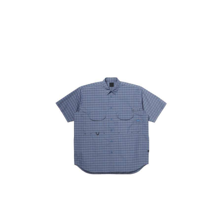 TECH FISHING SHIRT S/S SUMMER PLAID - SMOKE BLUE (BE-70026) DAIWA PIER39(ダイワ ピア39) | DAIWA PIER39