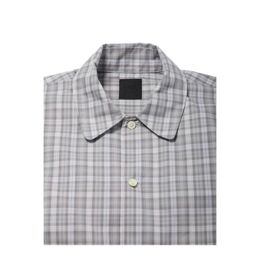TECH SPORTS OPEN COLLAR SHIRT L/S GREN PLAID - LT.GRAY (BE-82026) DAIWA PIER39(ダイワ ピア39) | DAIWA PIER39 | 02