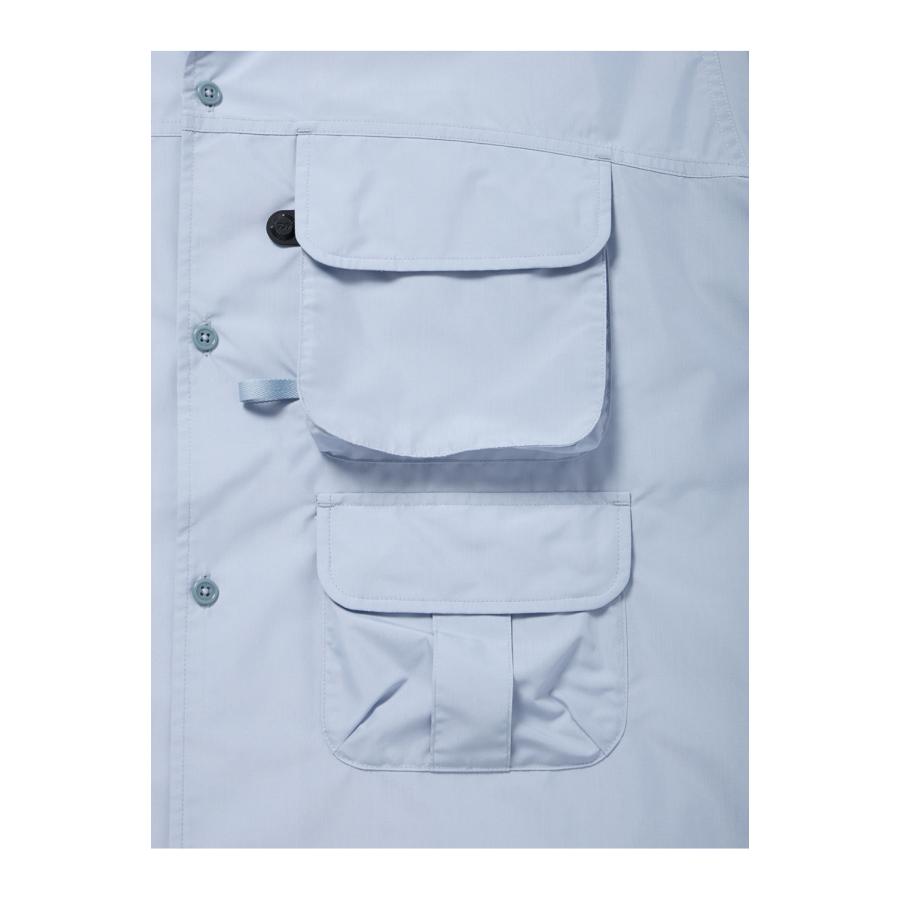 TECH MULTI TOOL POCKET SHIRT S/S SOLID - ICEBLUE (BE-86026) DAIWA PIER39(ダイワ ピア39) | DAIWA PIER39 | 03