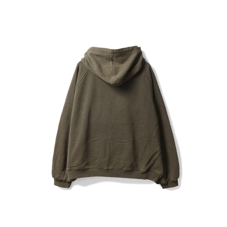 【P5倍 / SALE】HENCH, thermal lined zip-up hoodie (brown) / WASHED BROWN Basketcase(バスケットケース) |  | 01