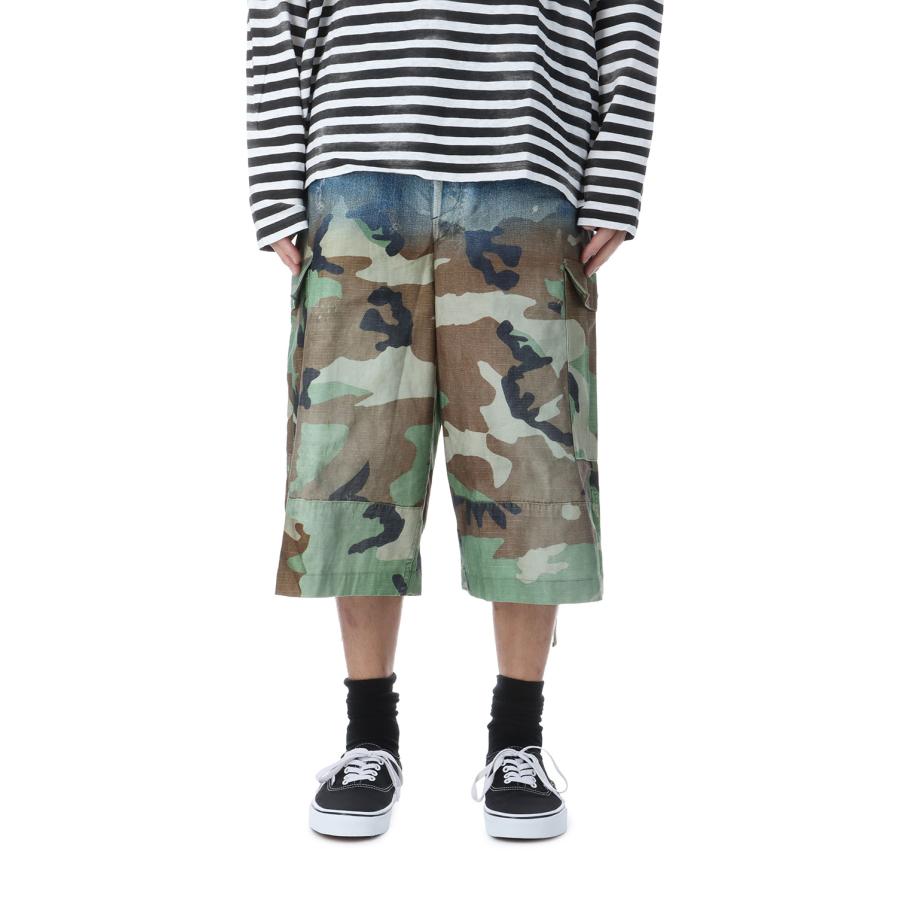 GradationPrintedDenimPants x Cargo Shorts - Navy x Khaki (26-1301) TOLQ(トルク) |  | 05