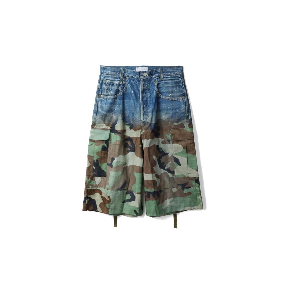 GradationPrintedDenimPants x Cargo Shorts - Navy x Khaki (26-1301) TOLQ(トルク) |  | 06
