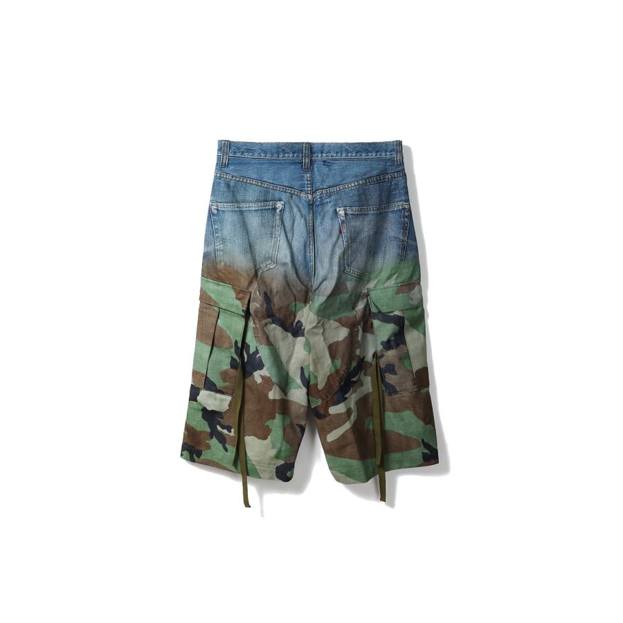 GradationPrintedDenimPants x Cargo Shorts - Navy x Khaki (26-1301) TOLQ(トルク) |  | 07